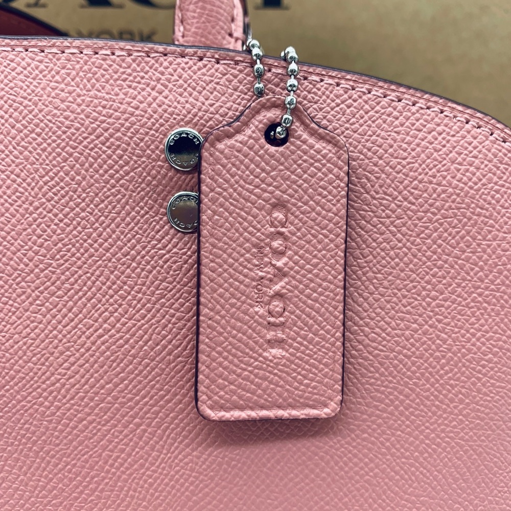 COACH Carryall Crossgrain Leather Lillie Satchel - Picture 12 of 16